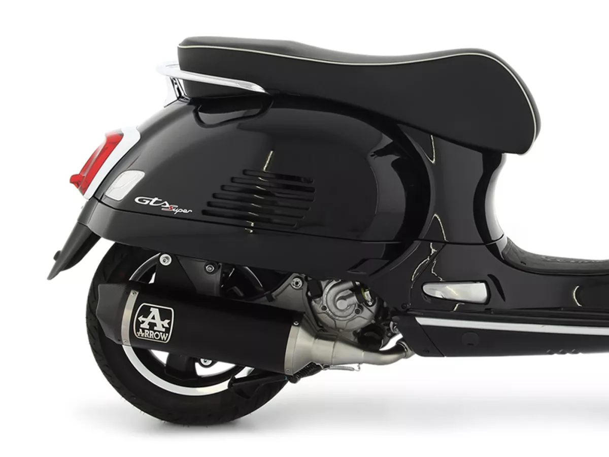 Avgasrör -ARROW- Urban Dark Aluminium- Vespa GTS Super HPE 300 (Euro 5, ZAPMD3100, ZAPMD3101, ZAPMD3101) - med katalysator (2021-) Euro 5