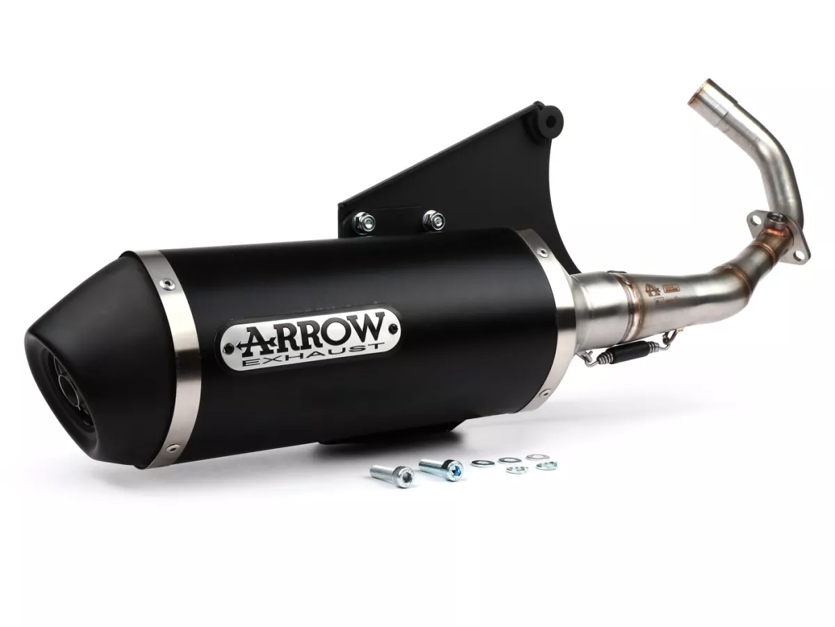 Scarico -ARROW- Urban Dark Aluminium- Vespa Sprint/Primavera 125-150- con catalizzatore (2014-2016)- Euro 3