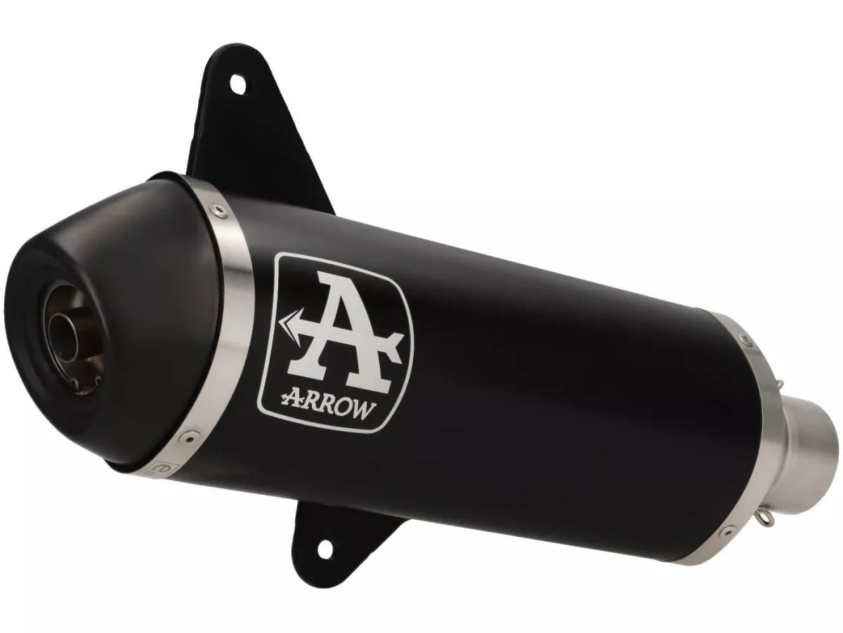 Scarico -ARROW- Urban Dark Aluminium- Vespa GTS 125- con catalizzatore (2008-2016)- Euro 3