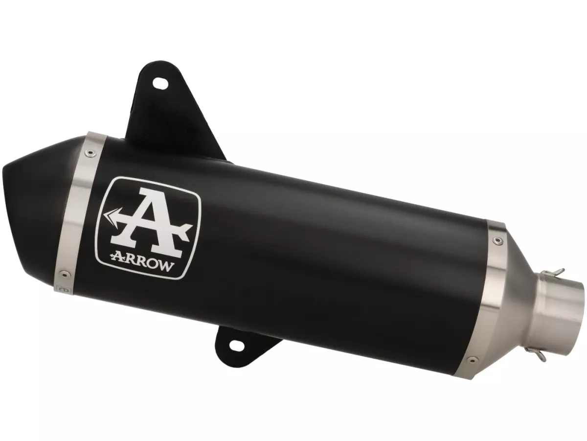 Scarico -ARROW- Urban Dark Aluminium- Vespa GTS 125- con catalizzatore (2008-2016)- Euro 3