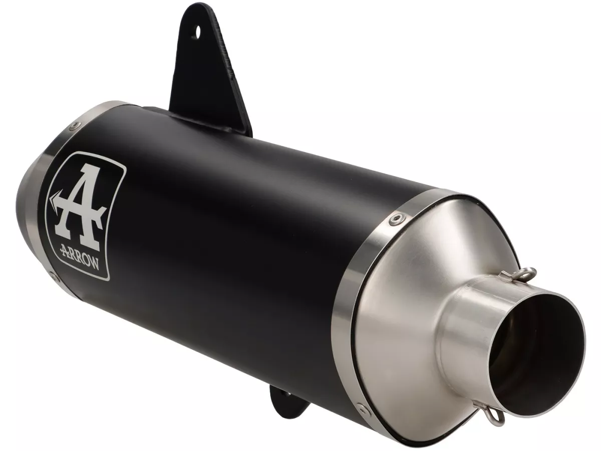 Scarico -ARROW- Urban Dark Aluminium- Vespa GTS 125- con catalizzatore (2008-2016)- Euro 3