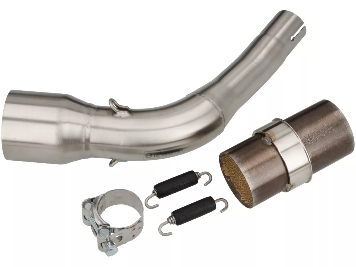 Scarico -ARROW- Urban Dark Aluminium- Vespa GTS 125- con catalizzatore (2008-2016)- Euro 3
