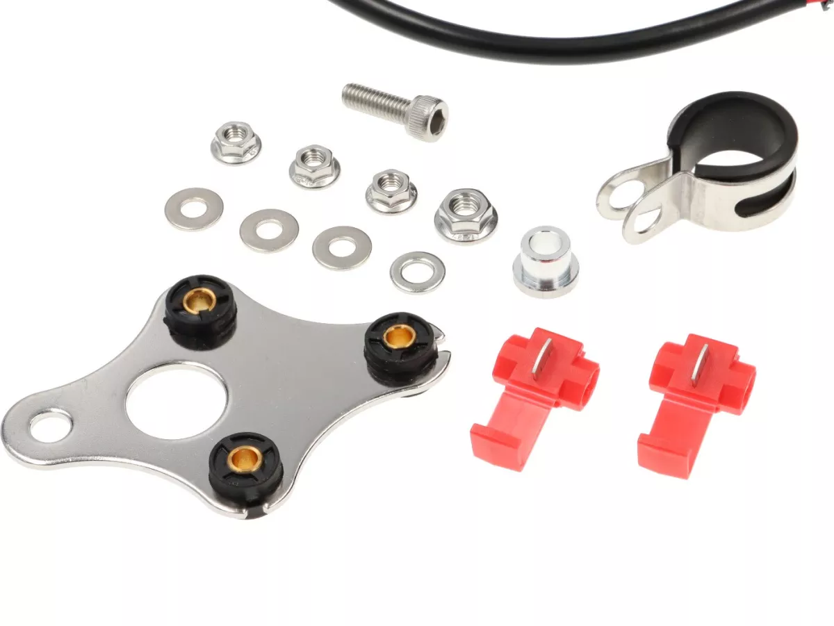 Cuentarrevoluciones -KOSO analógico, 10000rpm, con luz de cambio- universal (Ø=85mm) - negro