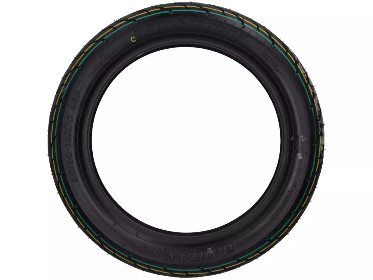 Pneu -BRIDGESTONE BATTLAX SC- arrière - 90/90 - 14 pouces TL 46P