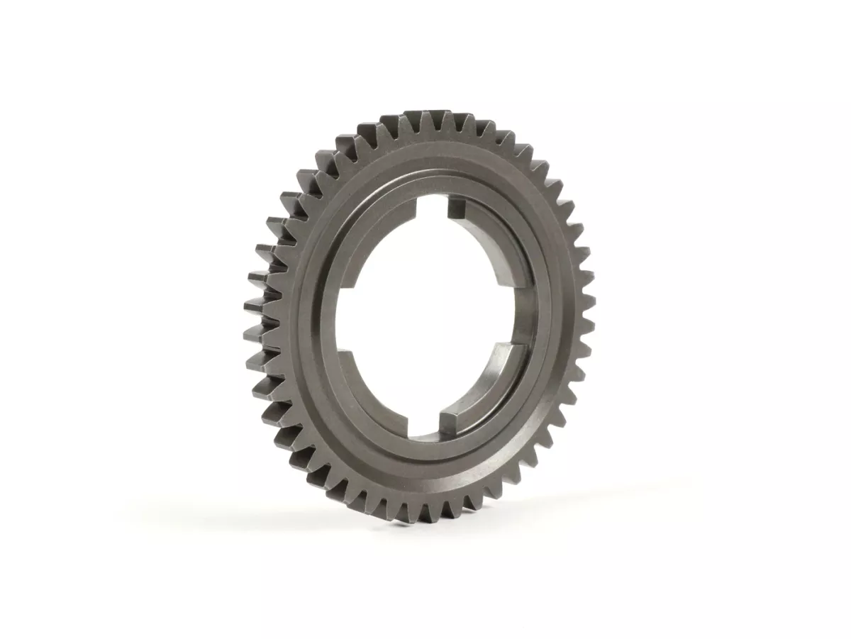 Gigi 4 -BENELLI, gearbox 4-percepatan- Vespa PK S, PK XL1, PK XL2, ETS, V50 (V5A1T dari no. 69444), Special (V5B3T dari no. 94315), Elestart (V5B4T dari no. 1514), PV125 (VMA2T dari no. 150203), ET3 (VMB1T dari no. 8161) - 46 gigi (std)