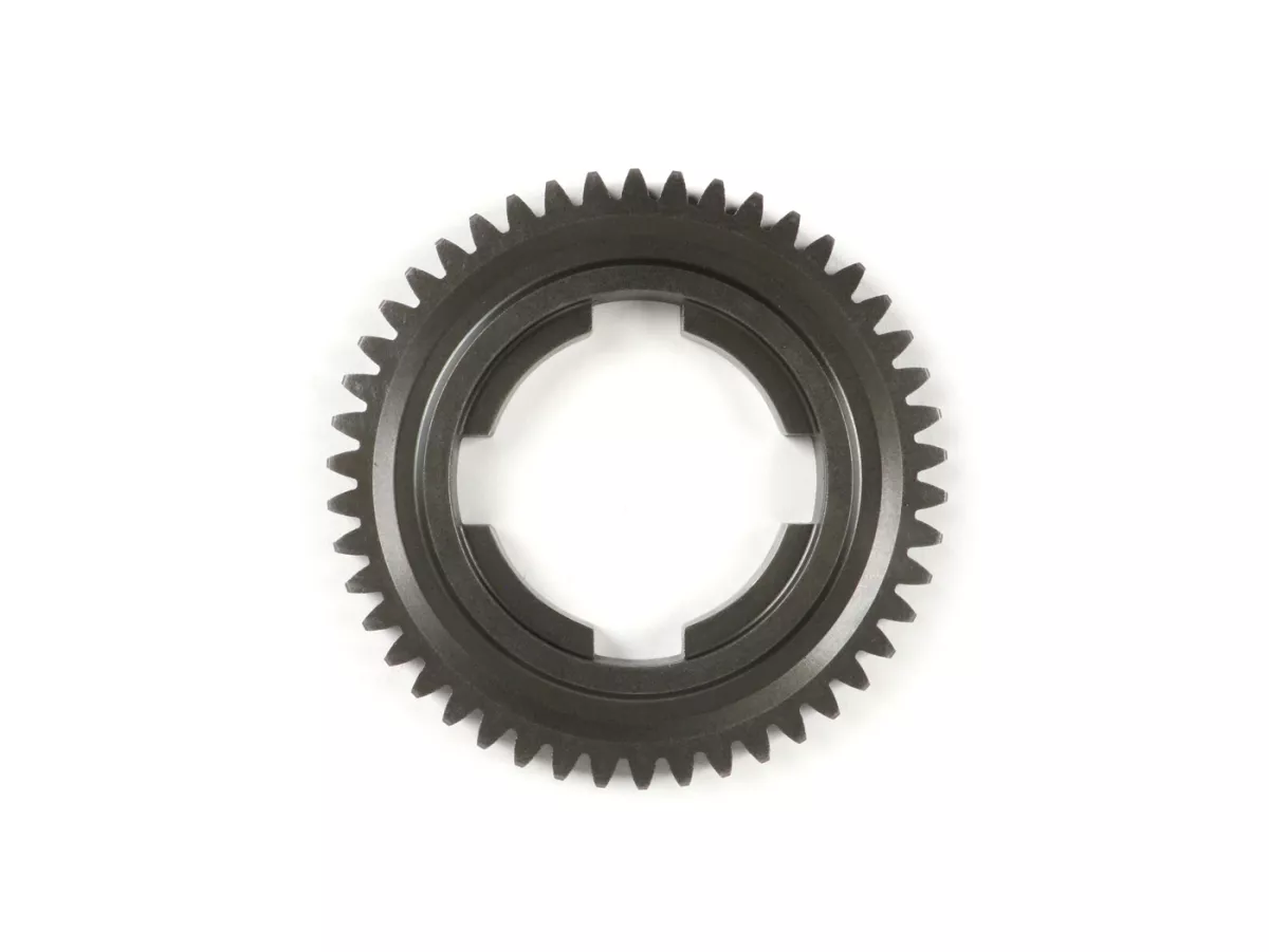 Gigi 4 -BENELLI, gearbox 4-percepatan- Vespa PK S, PK XL1, PK XL2, ETS, V50 (V5A1T dari no. 69444), Special (V5B3T dari no. 94315), Elestart (V5B4T dari no. 1514), PV125 (VMA2T dari no. 150203), ET3 (VMB1T dari no. 8161) - 46 gigi (std)