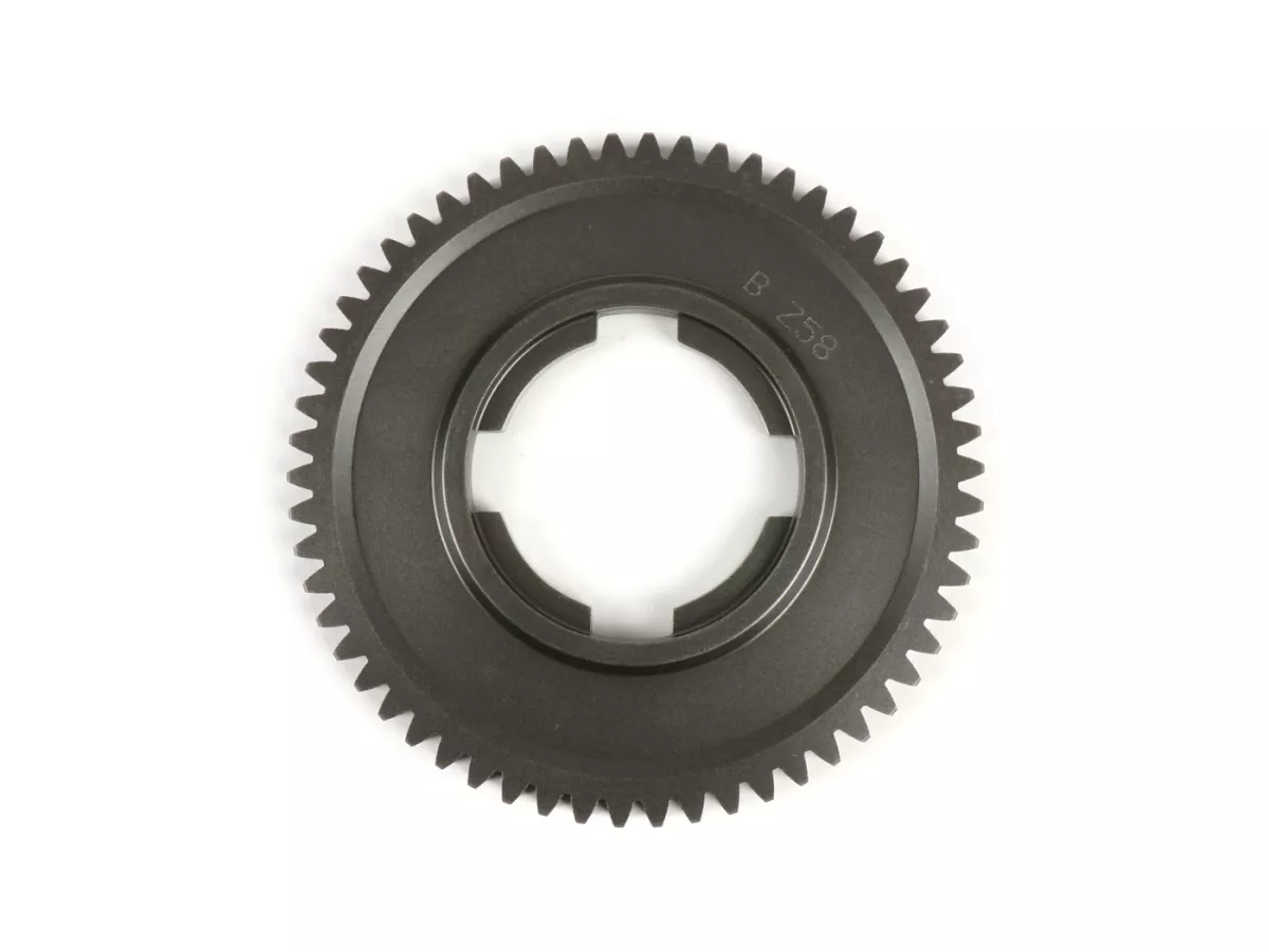 Cambio 1 -BENELLI, 4 marce- Vespa PK S, PK XL1, PK XL2, ETS, V50 (V5A1T dal n. 69444), Special (V5B3T dal n. 94315), Elestart (V5B4T dal n. 1514), PV125 (VMA2T dal n. 150203), ET3 (VMB1T dal n. 8161) - 58 denti (std)