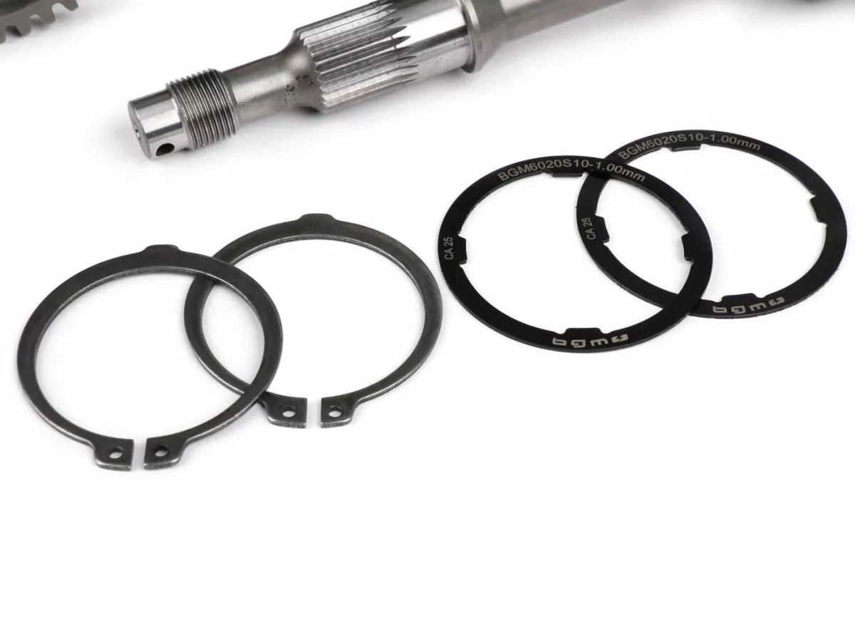 Caja de cambios -BENELLI tipo Sport, marcha estándar 1-3 + cuarta marcha corta- Vespa V50, V90, 50N, PV125, ET3, SS50, SS90, PK S, PK XL1, PK XL2, ETS - (10/58, 14/54, 18/50, 22/48 dientes)