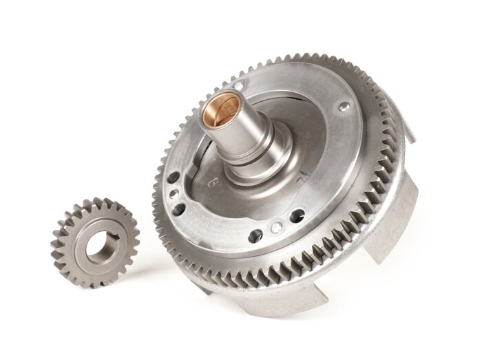 Primaire overbrenging -BENELLI versterkt- Vespa V50, PV125, ET3, PK50, PK80, PK125 - 24-72 = 3.00 (rechte vertanding)