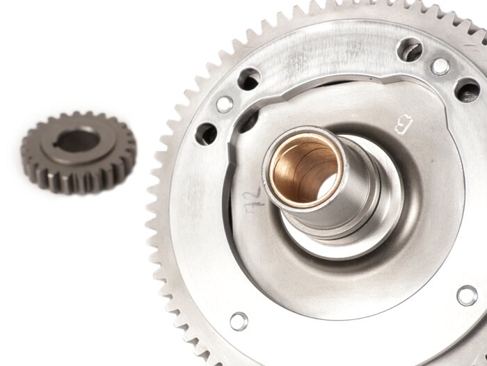 Primaire overbrenging -BENELLI versterkt- Vespa V50, PV125, ET3, PK50, PK80, PK125 - 24-72 = 3.00 (rechte vertanding)