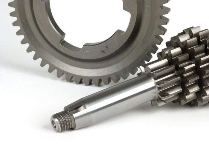 Gear cluster set incl. 4th gear with 49 teeth -BENELLI- Vespa V50, PV125, ET3, PK50, PK80, PK125 S-XL/XL2 - 10-14-17-20 teeth - compatible with genuine gear box, extra short 4th gear