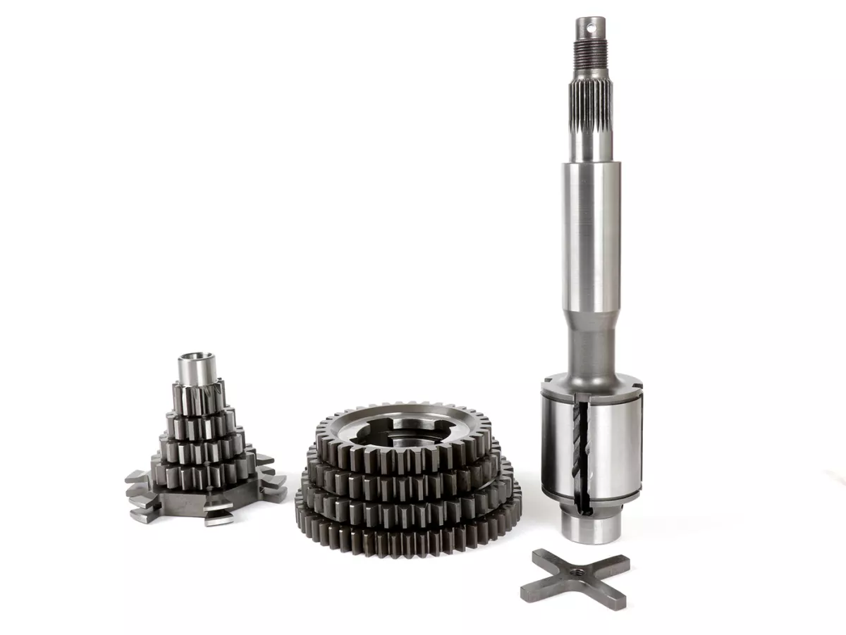 Caja de cambios -BENELLI Tipo Grantour Sport- Vespa PX125, PX150, PX200, T5 125cc, Cosa - 12/55, 13/40, 16/37, 19/35 dientes