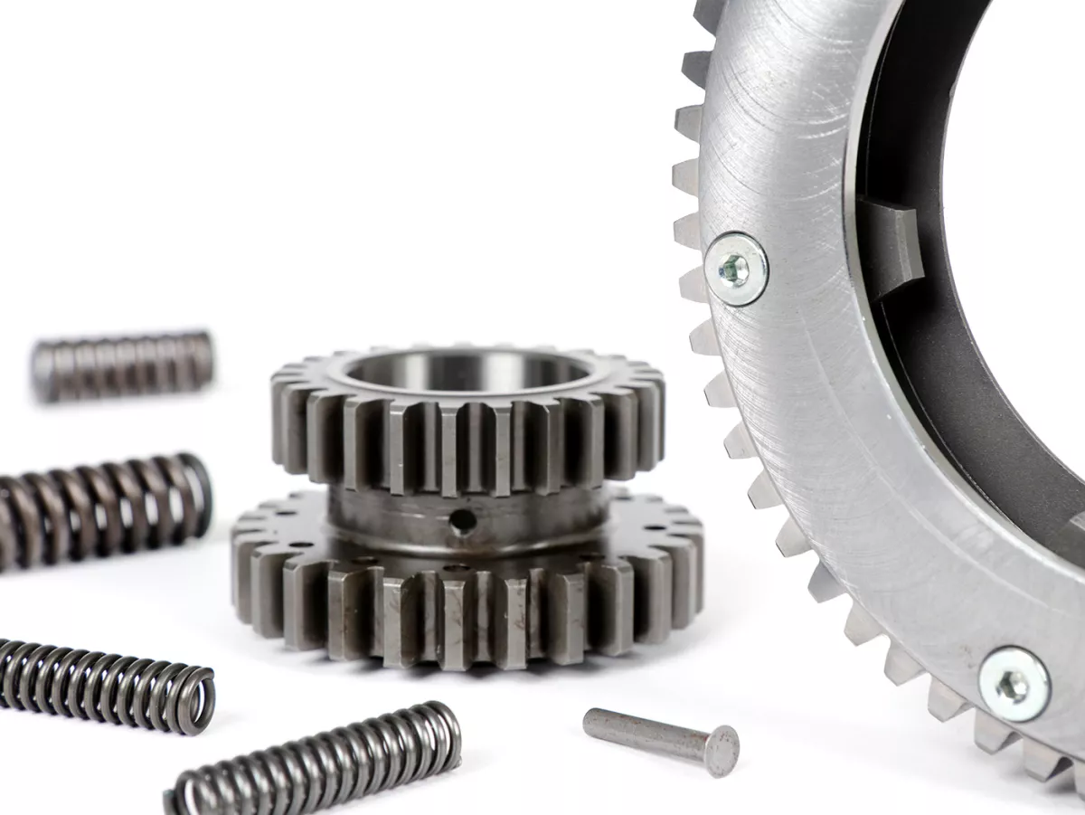 Rapporto di trasmissione primario per frizione Kingwelle/Crimaz CMX -BENELLI rinforzato/diritto- Vespa Largeframe PX, Rally, Sprint, Cosa, T5, LML 2T - 23/64 (2,78)