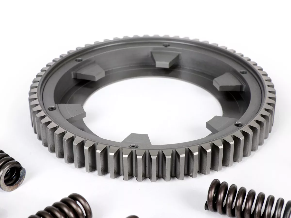 Rapporto di trasmissione primario per frizione Albero di comando/Crimaz CMX -BENELLI rinforzato/con denti diritti- Vespa Largeframe PX, Rally, Sprint, Cosa, T5, LML 2T - 20/65 (3,25)