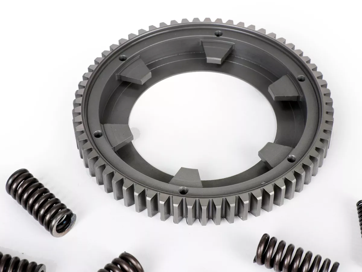 Rapporto di trasmissione primario per frizione Albero di comando/Crimaz CMX -BENELLI rinforzato/con denti diritti- Vespa Largeframe PX, Rally, Sprint, Cosa, T5, LML 2T - 20/65 (3,25)