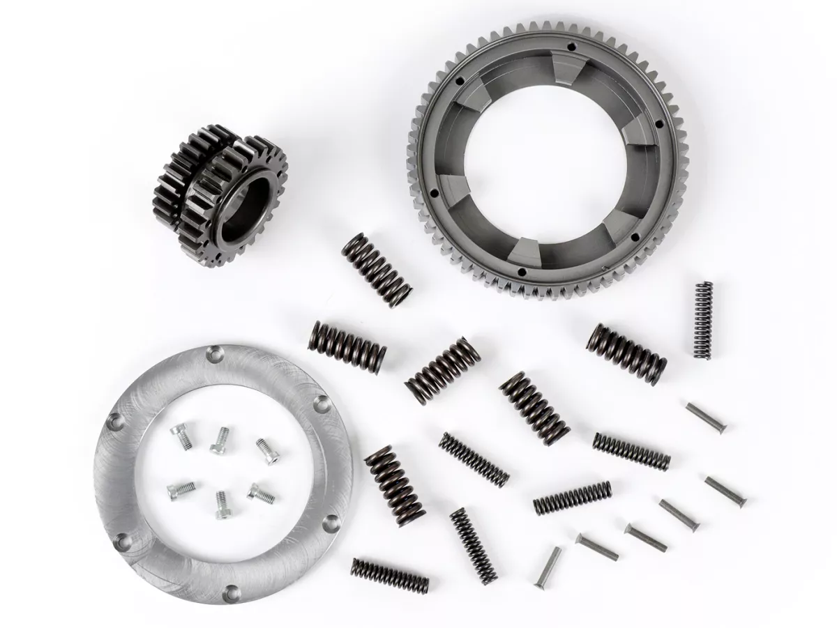 Rapporto di trasmissione primario per frizione Albero di comando/Crimaz CMX -BENELLI rinforzato/con denti diritti- Vespa Largeframe PX, Rally, Sprint, Cosa, T5, LML 2T - 20/65 (3,25)