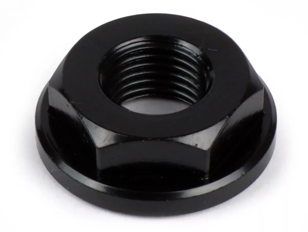 Ecrou d'embrayage trempé -BGM PRO M10 x1.00 (filet fin) SW=16 demi-haut- utilisé comme écrou d'embrayage Vespa pour arbre secondaire BGM PRO pour V50, PV125, ET3, PK S, PK XL - dureté 10