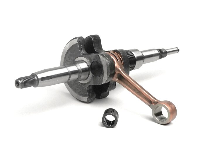 Crankshaft -TOP RACING Original- Morini (type AH) - Benelli 491RR, 491ST, K2 Suzuki Address50, AP50, Atala Byte50, Hacker, Malaguti Crosser50, Italjet Formula50, Torpedo50