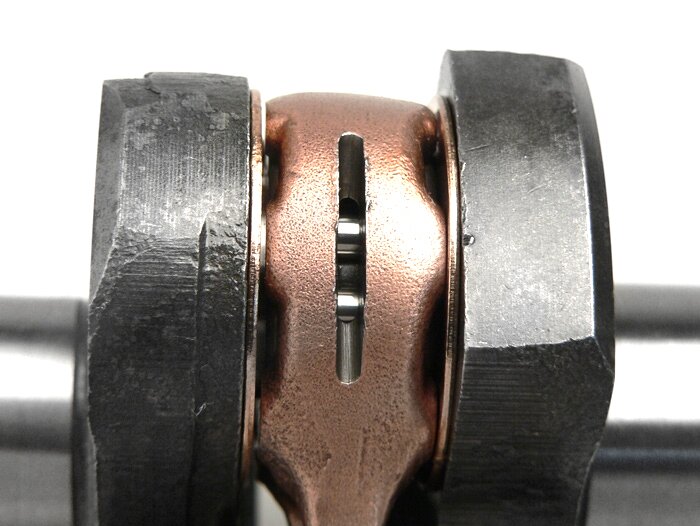 Crankshaft -TOP RACING Original- Morini (type AH) - Benelli 491RR, 491ST, K2 Suzuki Address50, AP50, Atala Byte50, Hacker, Malaguti Crosser50, Italjet Formula50, Torpedo50