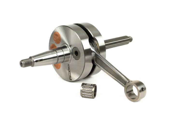 Crankshaft -BGM Evolution 52mm stroke, 105mm connecting rod (std), Ø=90mm cheeks- Piaggio Maxi 2-stroke, Aprilia SR125, Gilera Runner 125FX, 180FXR, Italjet Dragster 125, 180, Piaggio SKR125, SKR150, TPH125, Skipper125, Skipper150, Hexagon 125EX, 150EX, 1