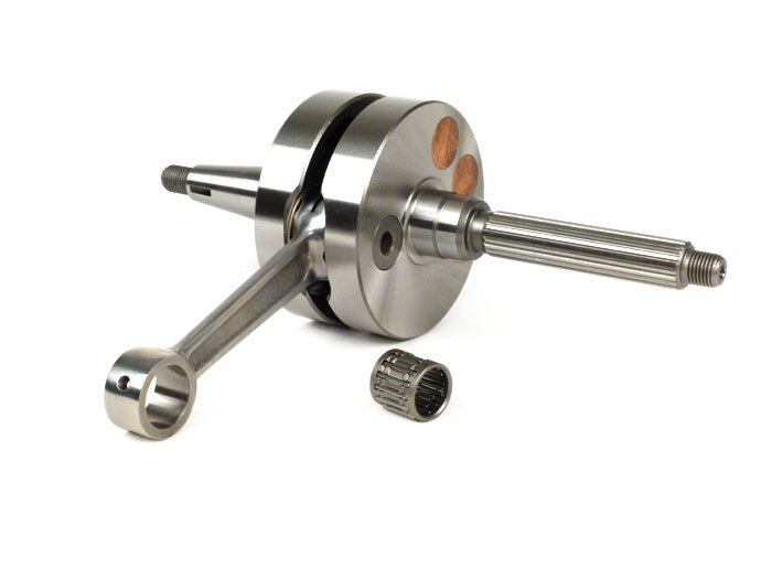 Crankshaft -BGM Evolution 52mm stroke, 105mm connecting rod (std), Ø=90mm cheeks- Piaggio Maxi 2-stroke, Aprilia SR125, Gilera Runner 125FX, 180FXR, Italjet Dragster 125, 180, Piaggio SKR125, SKR150, TPH125, Skipper125, Skipper150, Hexagon 125EX, 150EX, 1