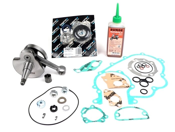 Kit poros engkol -BGM PRO Touring 57mm stroke - Vespa PX200 - Segel oli sisi penggerak dari karet
