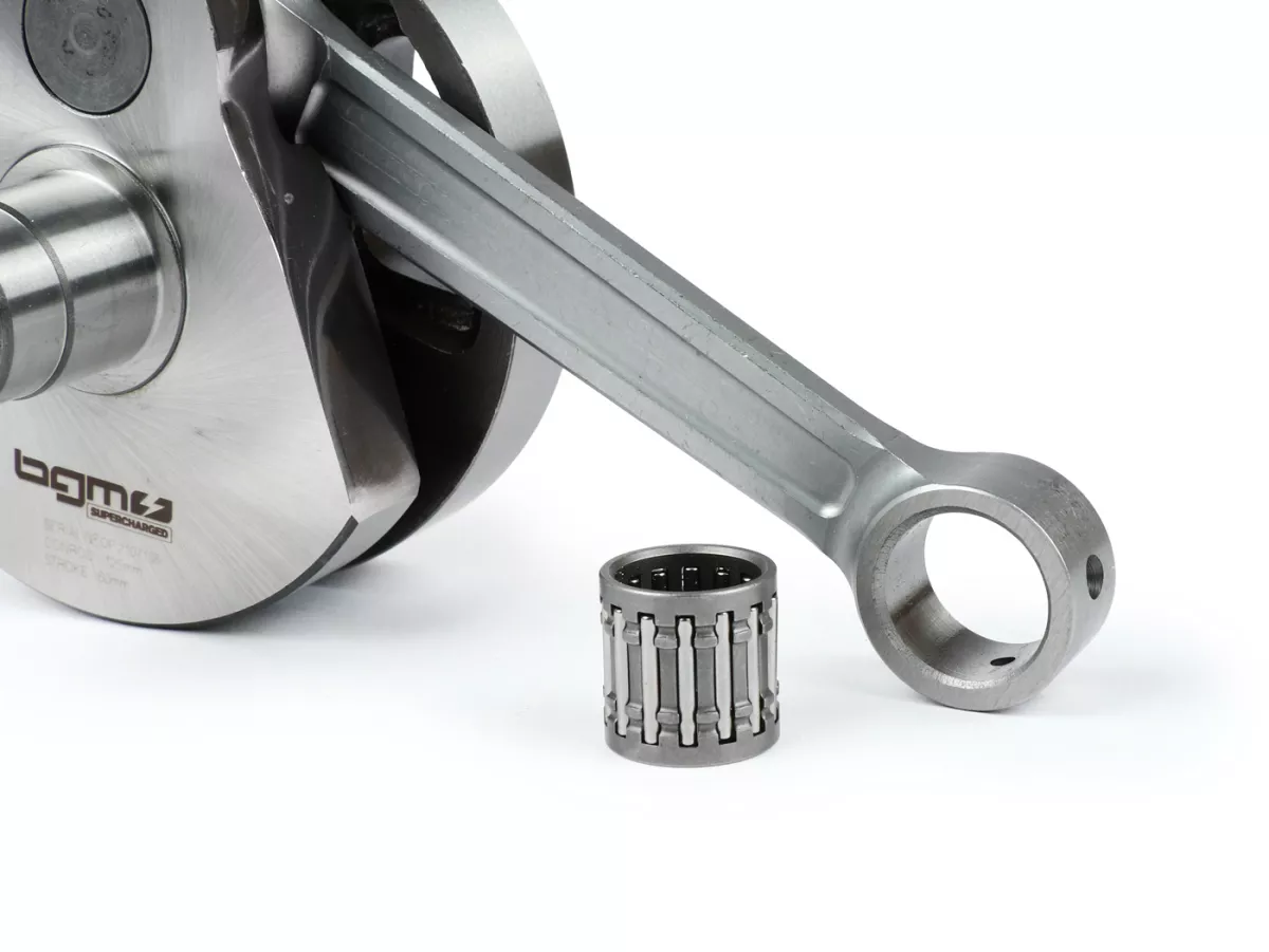 Crankshaft -J&G 2% special by BGM Pro (rotary valve) 60mm stroke, 125mm connecting rod, piston pin=Ø16mm- Vespa PX80-150 - for adaptation of a PX200 cylinder by means of adapter plate