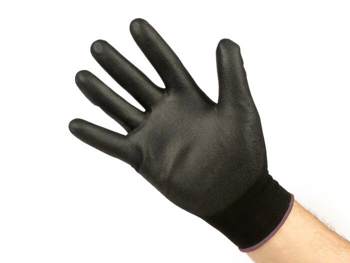 Work gloves - mechanics gloves - protective gloves -BGM PRO-tection- seamless knitted gloves, 100% nylon with polyurethan coating - size L (9)