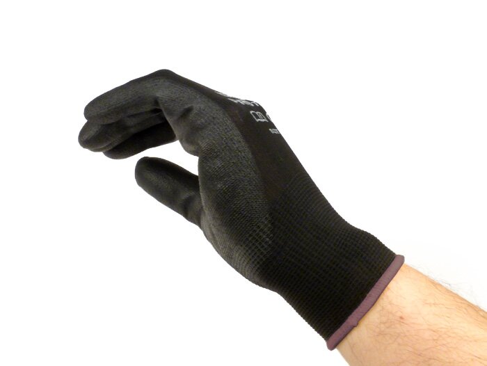 Work gloves - mechanics gloves - protective gloves -BGM PRO-tection- seamless knitted gloves, 100% nylon with polyurethan coating - size L (9)