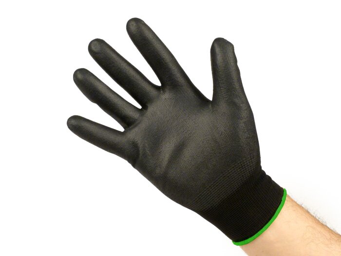 Gants de travail - gants de mécanicien -BGM PRO-tection- en tricot fin, 100% nylon avec revêtement de polyuréthane - taille M (8)