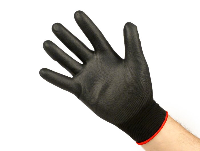 Gants de travail - gants de mécanicien -BGM PRO-tection- en tricot fin, 100% nylon avec revêtement de polyuréthane - taille S (7)