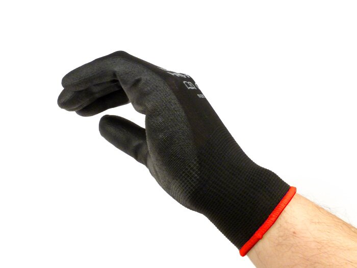 Gants de travail - gants de mécanicien -BGM PRO-tection- en tricot fin, 100% nylon avec revêtement de polyuréthane - taille S (7)