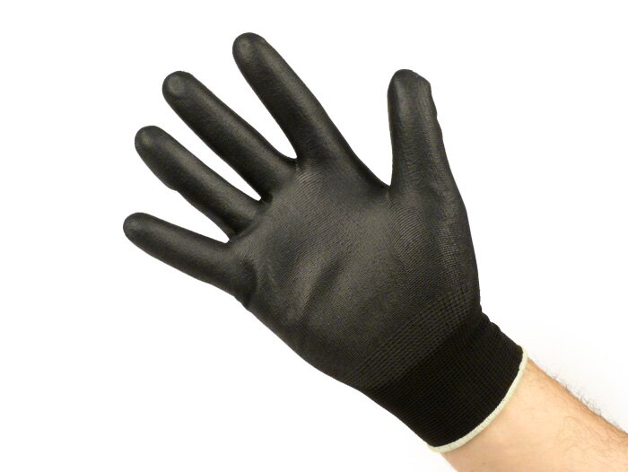 Gants de travail - gants de mécanicien -BGM PRO-tection- en tricot fin, 100% nylon avec revêtement de polyuréthane - taille XS (6)