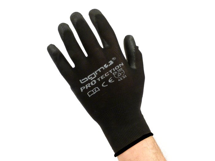 Gants de travail - gants de mécanicien -BGM PRO-tection- en tricot fin, 100% nylon avec revêtement de polyuréthane - taille XXL (11)
