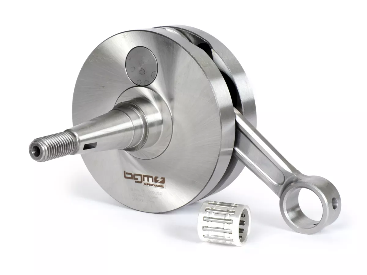 Vevaxel -BGM PRO, direkt insug, slaglängd = 57mm, vevstake = 105mm- Vespa GS150 (VS1-5T), Motovespa 150GS (motor 04M), 150S (VTT, V13502C), 150 Sprint (motor 04M) - Kolvstift Ø15mm (nållager)