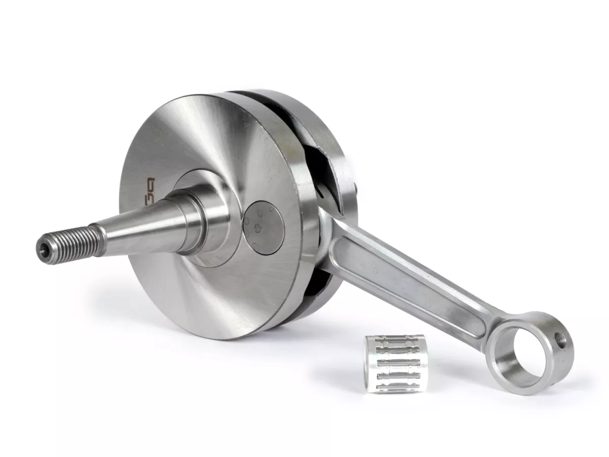 Vevaxel -BGM PRO, direkt insug, slaglängd = 57mm, vevstake = 105mm- Vespa GS150 (VS1-5T), Motovespa 150GS (motor 04M), 150S (VTT, V13502C), 150 Sprint (motor 04M) - Kolvstift Ø15mm (nållager)
