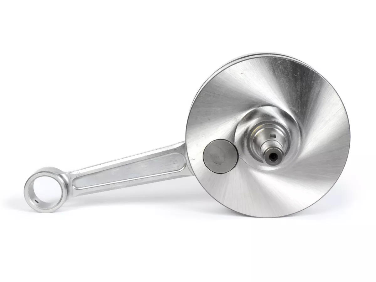 Vevaxel -BGM PRO, direkt insug, slaglängd = 57mm, vevstake = 105mm- Vespa GS150 (VS1-5T), Motovespa 150GS (motor 04M), 150S (VTT, V13502C), 150 Sprint (motor 04M) - Kolvstift Ø15mm (nållager)