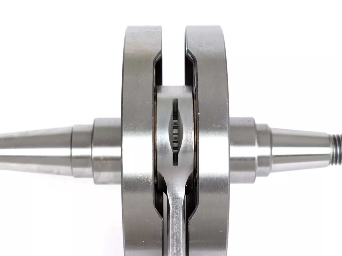 Vevaxel -BGM PRO, direkt insug, slaglängd = 57mm, vevstake = 105mm- Vespa GS150 (VS1-5T), Motovespa 150GS (motor 04M), 150S (VTT, V13502C), 150 Sprint (motor 04M) - Kolvstift Ø15mm (nållager)