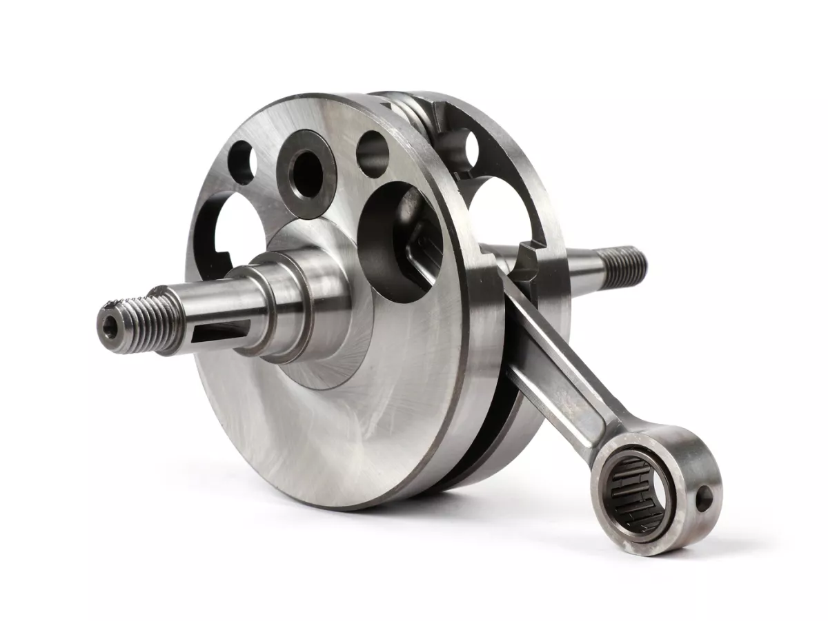 Vevaxel -BGM PRO, direktintag, slaglängd = 57mm, vevstake = 105mm- Motovespa 125, Motovespa 150S - kolvstift Ø15mm (nållager), kopplingstyp Vespa PX (Ø 15mm), även för konvertering Vespa VNA1T-VNA2T