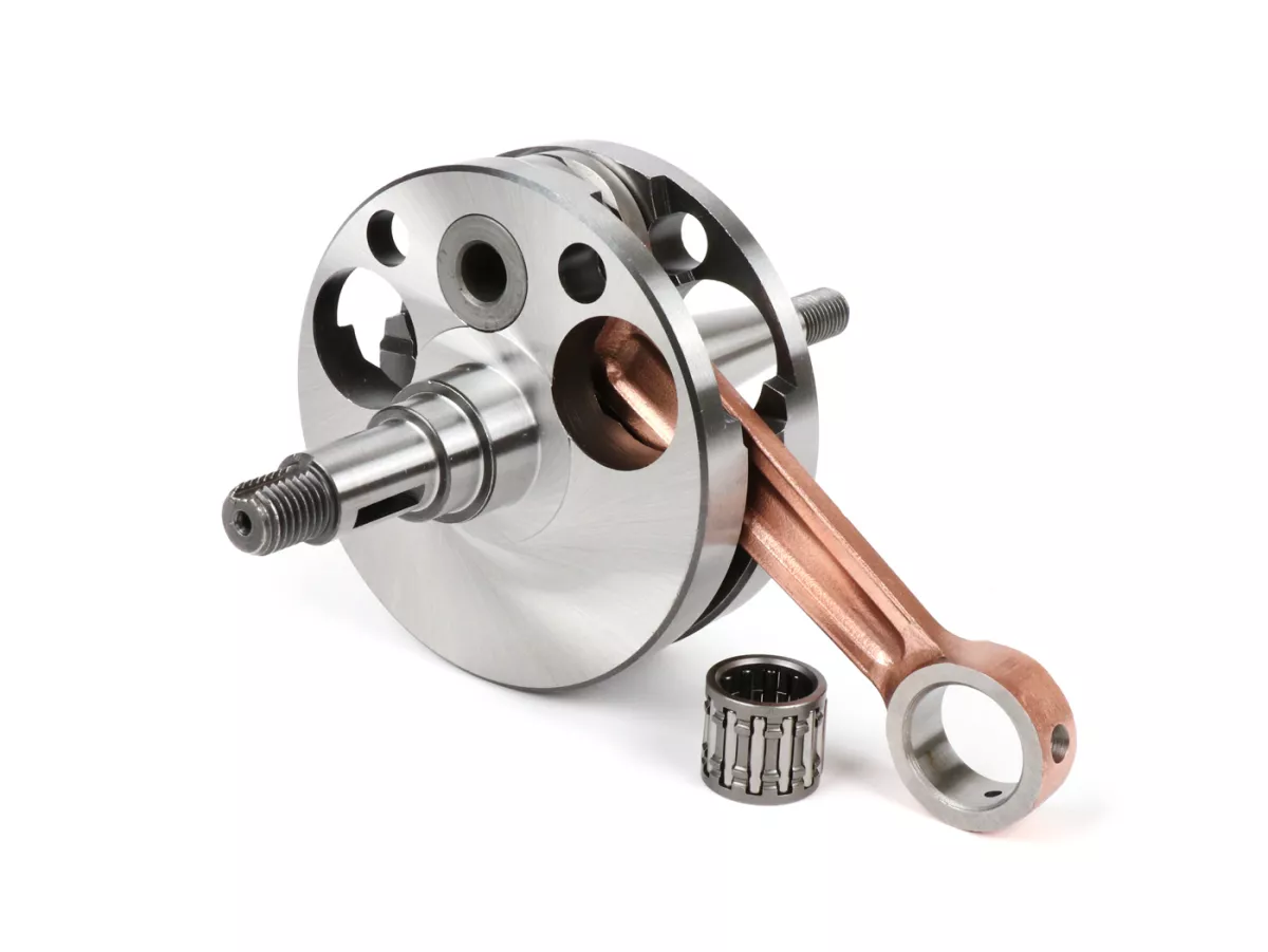 Crankshaft -BGM PRO, direct intake, stroke = 57mm, conrod = 110mm- Vespa Wideframe VM1T, VM2T, VN1T, VN2T, Vespa 150 VL1T, VL2T, VL3T, VB1T, ACMA 125 (19541955), ACMA 150GL (1956-1958), Motovespa 125N (1956-1958) - gudgeon pin Ø15mm (needle roller bearing