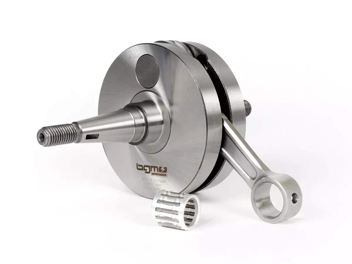 Krukas -BGM PRO, directe inlaat, slag = 60mm, drijfstang = 105mm- Vespa GS150 (VS1-5T), Motovespa 150GS (motor 04M), 150S (VTT, V13502C), 150 Sprint (motor 04M) - Zuigerpen Ø15mm (naaldlager)