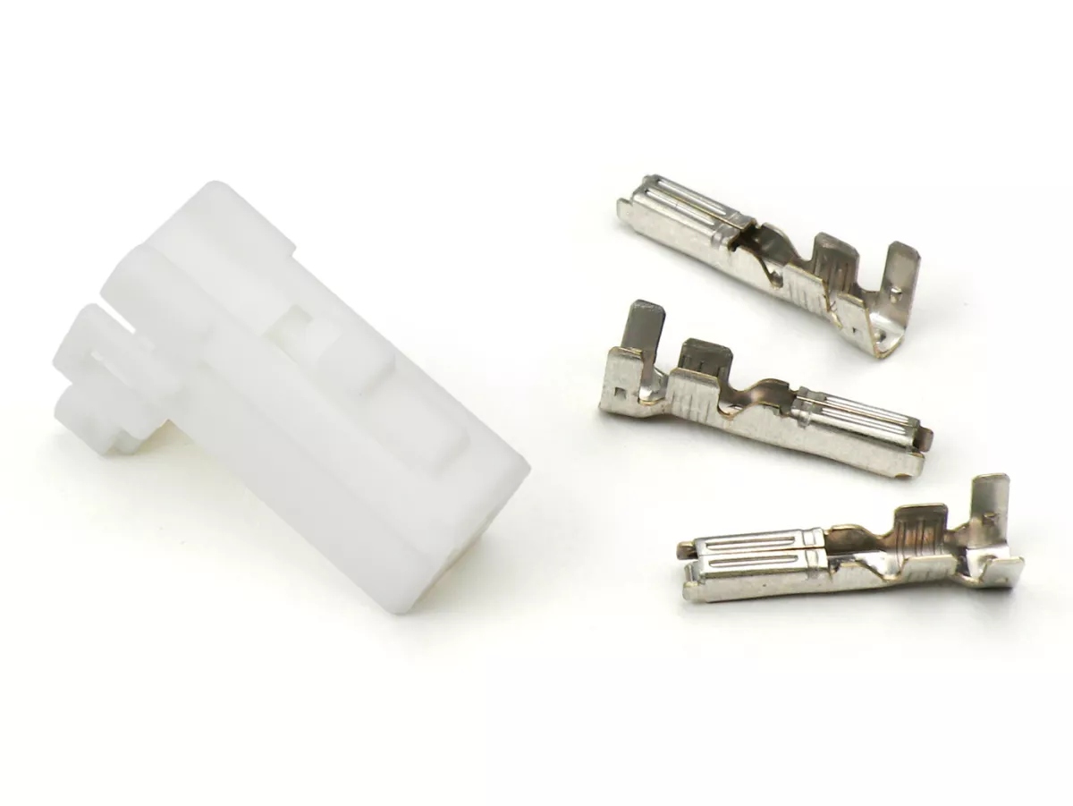 Enchufe para mazo de cables -BGM PRO, tipo serie 070 AM, 2 contactos de enchufe- Vespa, Piaggio, Gilera - Enchufe