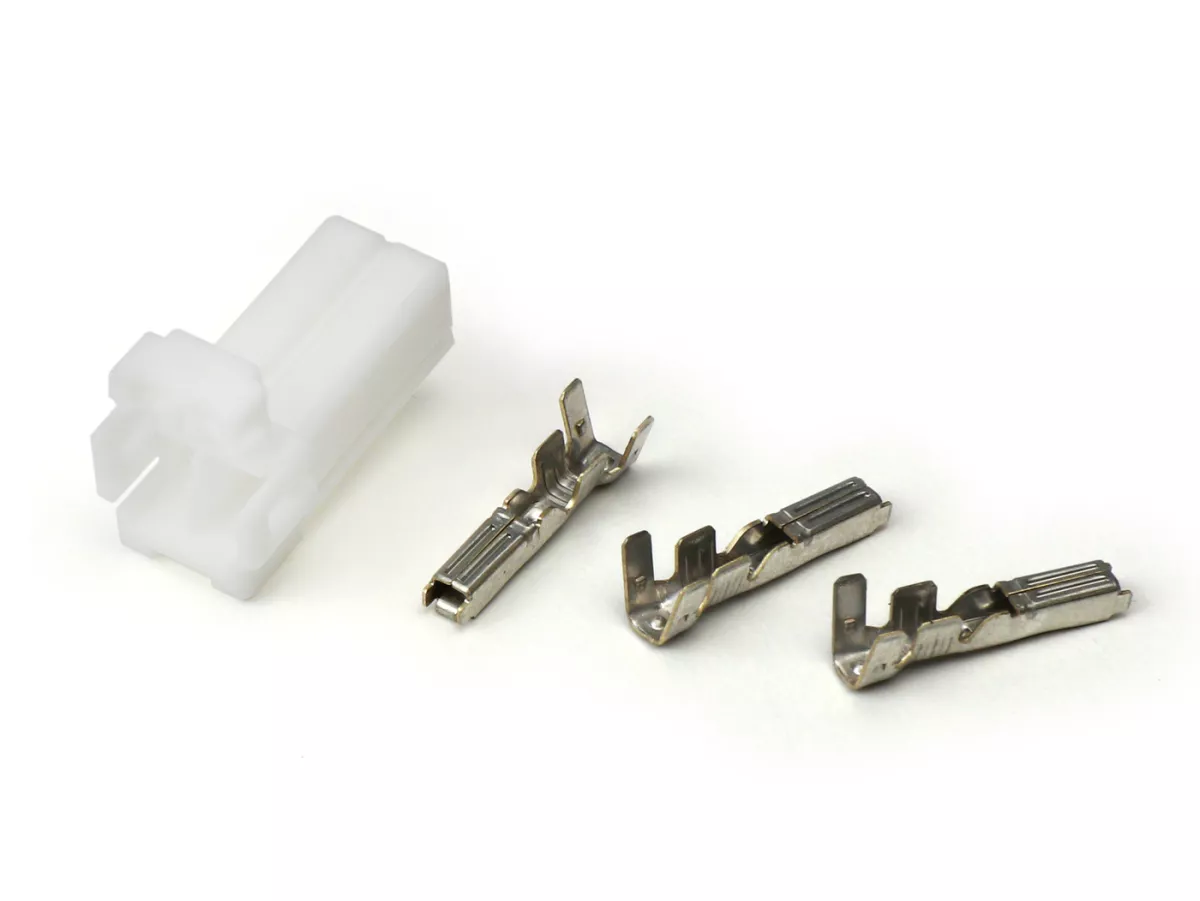 Enchufe para mazo de cables -BGM PRO, tipo serie 070 AM, 2 contactos de enchufe- Vespa, Piaggio, Gilera - Enchufe