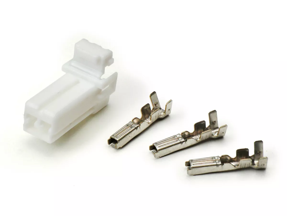 Enchufe para mazo de cables -BGM PRO, tipo serie 070 AM, 2 contactos de enchufe- Vespa, Piaggio, Gilera - Enchufe