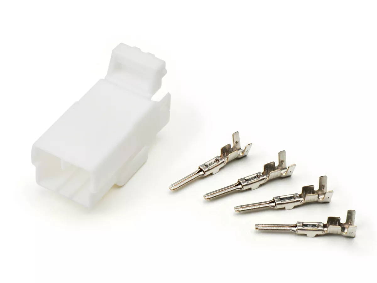 Steker untuk kabel harness -BGM PRO, tipe seri 070 AM, 3 kontak steker- Vespa, Piaggio, Gilera - Steker