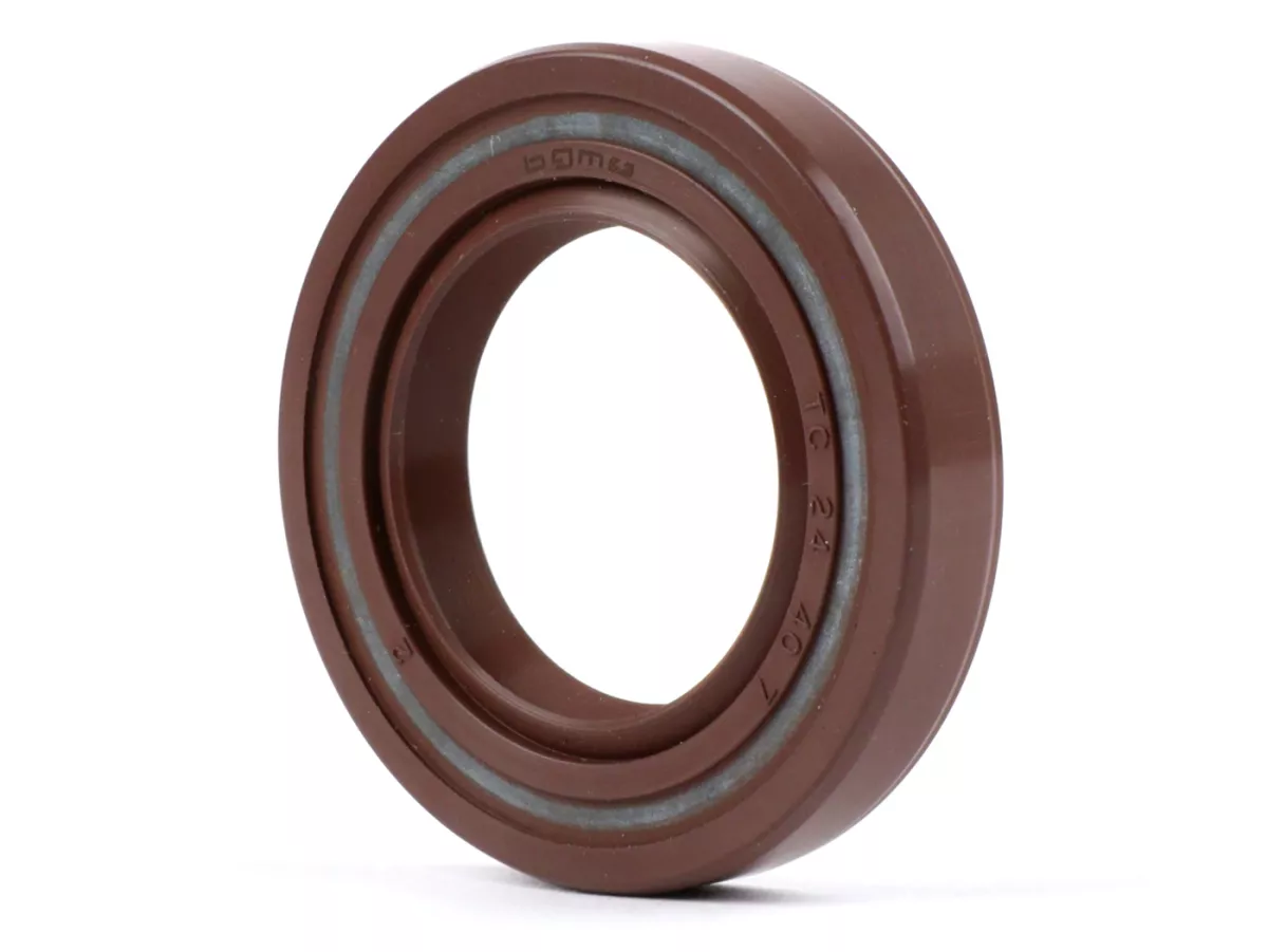 Oljetätning 24x40x7mm -BGM PRO FKM/Viton® (E10-resistent)- (används för vevaxelns alternatorsida, Vespa Rally180 (VSD1T), Vespa Rally200 (VSE1T upp till 1976)