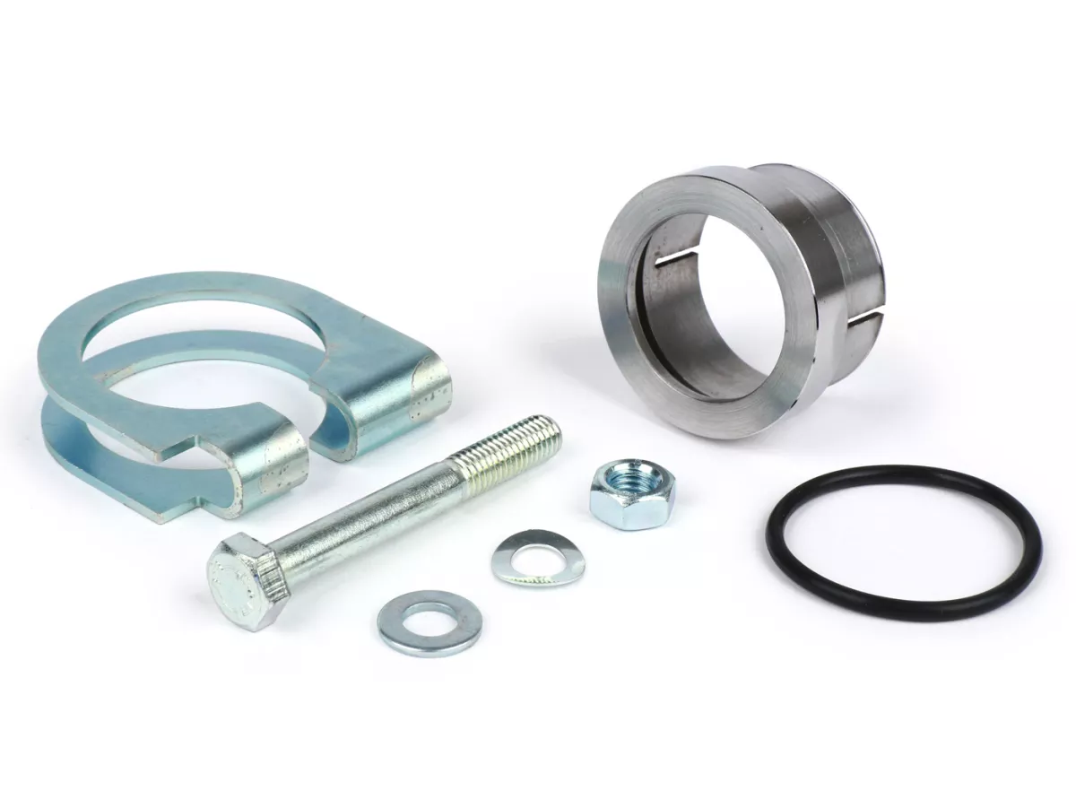 Uitlaatflens met O-ring, met klem - BGM PRO - Ø=37mm, Vespa PX80, PX125, PX150, TS, Sprint, Sprint Veloce, GT, GTR, Super, GL, VNA, VNB, VBA, VBB - om op te lassen