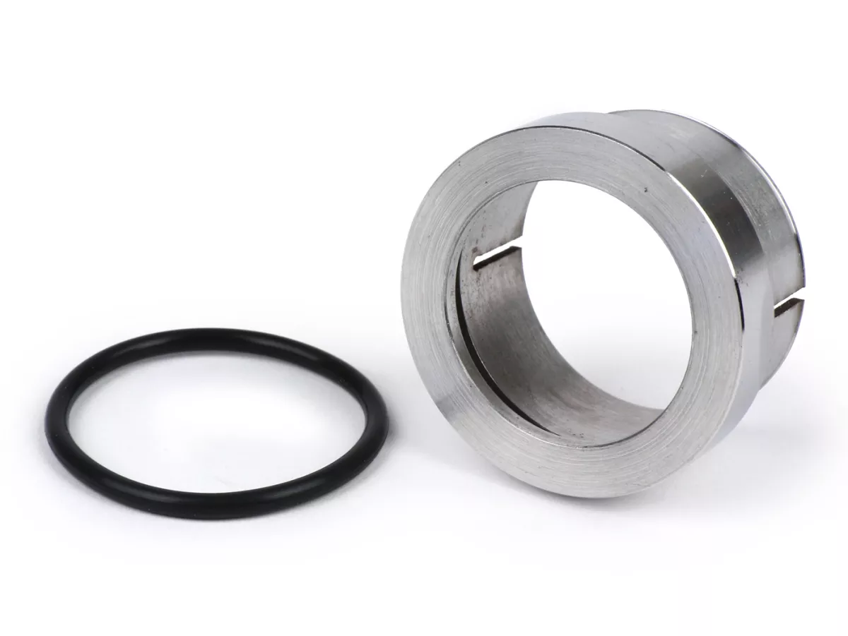 Uitlaatflens met O-ring, met klem - BGM PRO - Ø=37mm, Vespa PX80, PX125, PX150, TS, Sprint, Sprint Veloce, GT, GTR, Super, GL, VNA, VNB, VBA, VBB - om op te lassen