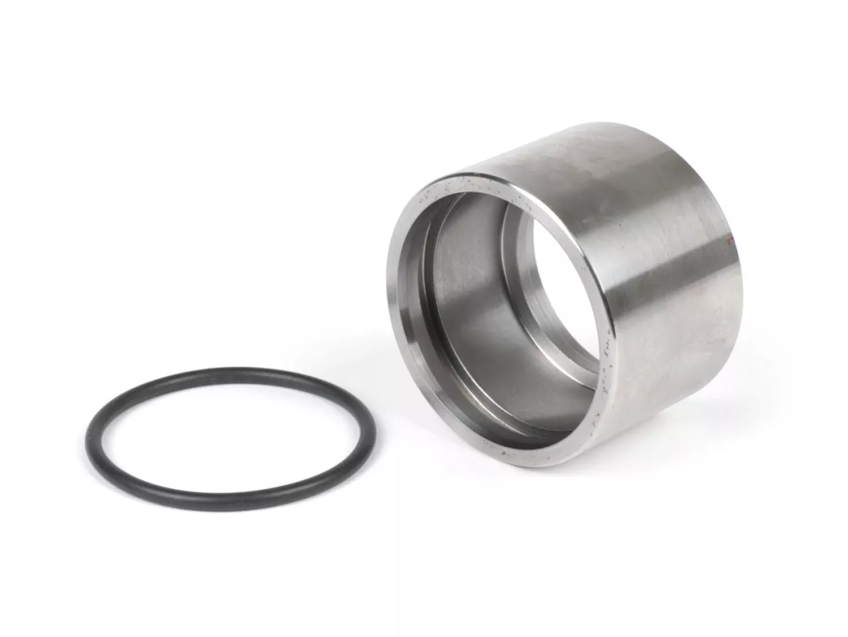 Flensa knalpot dengan cincin-O - BGM PRO - Ø = 44,5 mm, Vespa PX200, Rally 200, Malossi Sport 210/221, MHR, Polini 210, Polini - untuk pengelasan, termasuk cincin-O