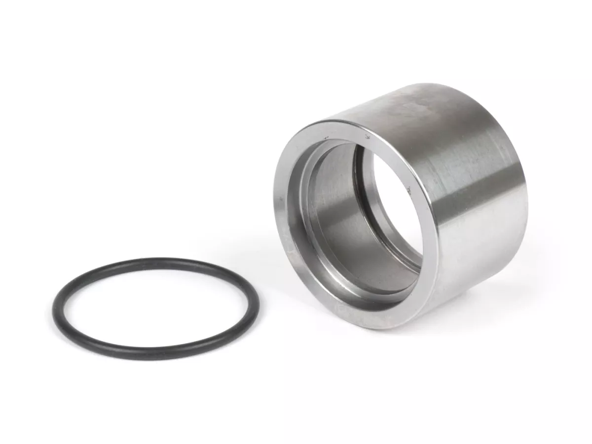 Flensa knalpot dengan cincin-O - BGM PRO - Ø = 44,5 mm, Vespa PX200, Rally 200, Malossi Sport 210/221, MHR, Polini 210, Polini - untuk pengelasan, termasuk cincin-O